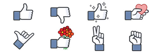 facebook like stickers